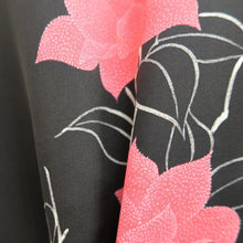Load image into Gallery viewer, Haori Jacket Black Flower Branch Silk #10818E1
