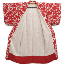 Load image into Gallery viewer, Juban Vintage(1950-1980) Red Maple Leaf Chrysanthemum Silk #10383F4
