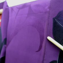 Load image into Gallery viewer, Haori Jacket Vintage(1950-1980) Purple Tachibana Silk #10608C2
