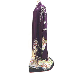 Furisode Purple Sakura Tall Silk #9682J3