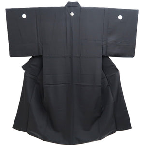 Men's Kimono Vintage(1950-1980) Black Montsuki Silk #10471A5