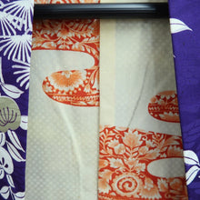 Load image into Gallery viewer, Haori Jacket Vintage(1920-1950) Blueish Purple Floral pattern Silk #11048A3
