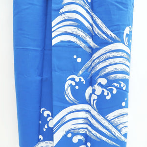 Yukata Vintage(1950-1980) Blue Wave Cotton #10352F3