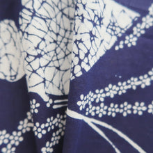 Load image into Gallery viewer, Yukata Navy Butterfly Cotton #11102B1
