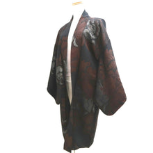 Load image into Gallery viewer, Haori Jacket Vintage(1950-1980) Black Peony Silk #10028C4
