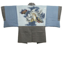 Load image into Gallery viewer, Men's Haori Vintage(1950-1980) Dark Brown Tiger Silk #10644C4
