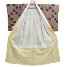 Load image into Gallery viewer, Kimono Vintage(1920-1950) Purple Yellow Shibori Silk #10772D4
