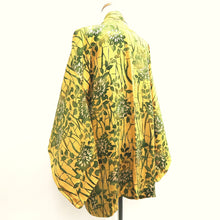 Load image into Gallery viewer, Haori Jacket Vintage(1950-1980) Yellow Flower Silk #9998C3
