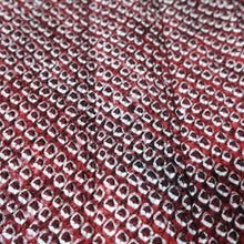 Load image into Gallery viewer, KK1397B8 Silk Kimono Fabric Vintage(1950-1980) Shibori Red 68.9x12.2in(175x31cm)
