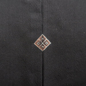 Haori Jacket Vintage(1950-1980) Black Plum blossom Branch Silk #9734A2