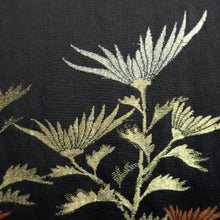 Load image into Gallery viewer, Haori Jacket Vintage(1950-1980) Black Gold Chrysanthemum Silk #10192D5
