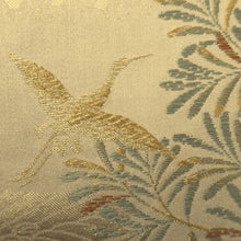 Load image into Gallery viewer, Fukuro Obi Gold Crane Birds Silk BB339V9
