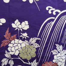 Load image into Gallery viewer, Haori Jacket Vintage(1920-1950) Blueish Purple Floral pattern Silk #11048A3
