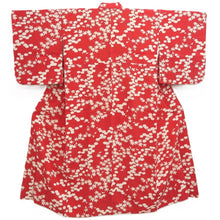 Load image into Gallery viewer, Juban Vintage(1950-1980) Red Maple Leaf Chrysanthemum Silk #10383F4
