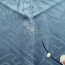 Load image into Gallery viewer, Kimono Vintage(1950-1980) Light Blue Plum blossom Branch Silk #10260E3
