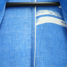 Load image into Gallery viewer, Yukata Vintage(1950-1980) Blue Wave Cotton #10352F3
