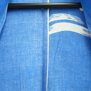 Yukata Vintage(1950-1980) Blue Wave Cotton #10352F3