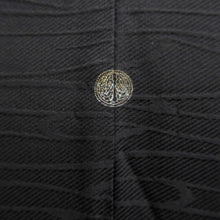 Load image into Gallery viewer, Haori Jacket Vintage(1950-1980) Black Gold Flower Silk #10057D1
