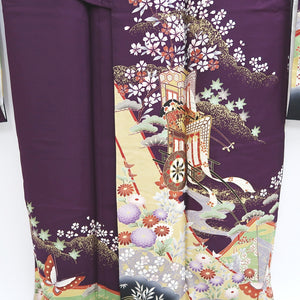 Furisode Purple Sakura Tall Silk #9682J3