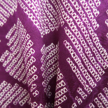 Load image into Gallery viewer, Haori Jacket Vintage(1920-1950) Purple Shibori Floral pattern Karakusa Silk #11058A3

