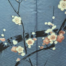 Load image into Gallery viewer, Kimono Vintage(1950-1980) Light Blue Plum blossom Branch Silk #10260E3
