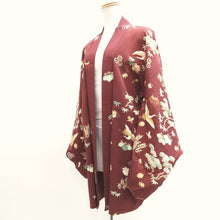 Load image into Gallery viewer, Haori Jacket Vintage(1950-1980) Reddish Brown Pine Tree Silk #10118D2
