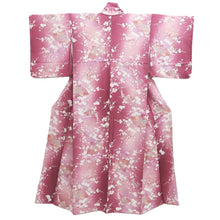 Load image into Gallery viewer, Kimono Magenta Plum blossom Folding Fan Silk #10538B3
