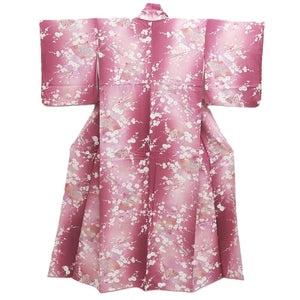 Kimono Magenta Plum blossom Folding Fan Silk #10538B3