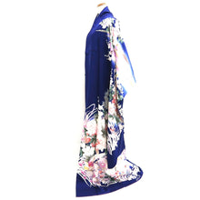 Load image into Gallery viewer, Furisode Blue Bird Plum blossom Silk #10339F2
