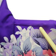 Load image into Gallery viewer, Furisode Purple Flower Silk #10548B3
