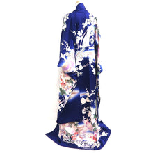 Load image into Gallery viewer, Furisode Blue Bird Plum blossom Silk #10339F2
