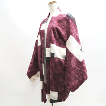 Load image into Gallery viewer, Haori Jacket Vintage(1950-1980) Reddish Purple Silk #10103D2
