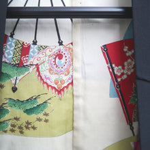 Load image into Gallery viewer, Haori Jacket Vintage(1950-1980) Black Leaves Silk #10208E1

