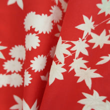 Load image into Gallery viewer, Juban Vintage(1950-1980) Red Maple Leaf Chrysanthemum Silk #10383F4
