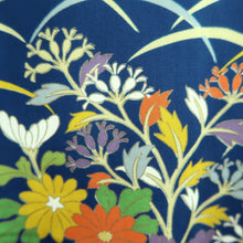 Load image into Gallery viewer, Kimono Blue Chrysanthemum Silk #10528B2
