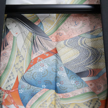 Load image into Gallery viewer, Haori Jacket Vintage(1950-1980) Black Embroidery Flower Alluring Princess Silk #9871B3
