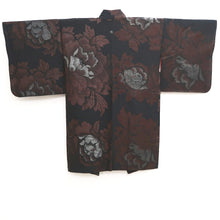 Load image into Gallery viewer, Haori Jacket Vintage(1950-1980) Black Peony Silk #10028C4
