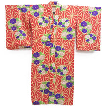 Load image into Gallery viewer, Juban Vintage(1920-1950) Light Red Camellia Plum blossom Silk #10372F4

