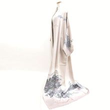 Load image into Gallery viewer, Kimono Oyster white Kiyomizudera Landscape Tall Silk #9930B5
