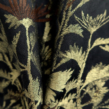 Load image into Gallery viewer, Haori Jacket Vintage(1950-1980) Black Gold Chrysanthemum Silk #10192D5
