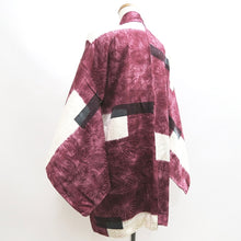 Load image into Gallery viewer, Haori Jacket Vintage(1950-1980) Reddish Purple Silk #10103D2
