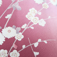 Load image into Gallery viewer, Kimono Magenta Plum blossom Folding Fan Silk #10538B3
