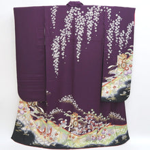 Load image into Gallery viewer, Furisode Purple Sakura Tall Silk #9682J3
