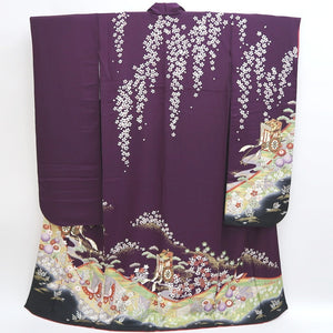 Furisode Purple Sakura Tall Silk #9682J3