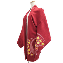 Load image into Gallery viewer, Haori Jacket Red Shibori Silk #10861E3
