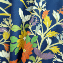 Load image into Gallery viewer, Kimono Blue Chrysanthemum Silk #10528B2
