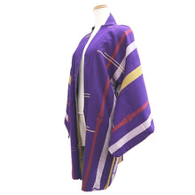 Load image into Gallery viewer, Haori Jacket Vintage(1920-1950) Blueish Purple Bamboo Silk #11049A3
