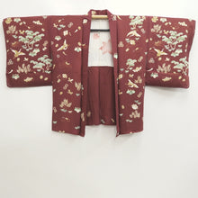 Load image into Gallery viewer, Haori Jacket Vintage(1950-1980) Reddish Brown Pine Tree Silk #10118D2
