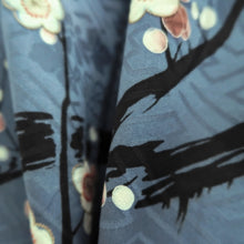 Load image into Gallery viewer, Kimono Vintage(1950-1980) Light Blue Plum blossom Branch Silk #10260E3

