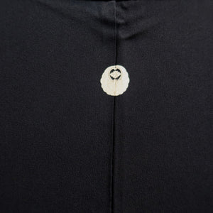 Haori Jacket Vintage(1950-1980) Black Leaves Silk #10208E1